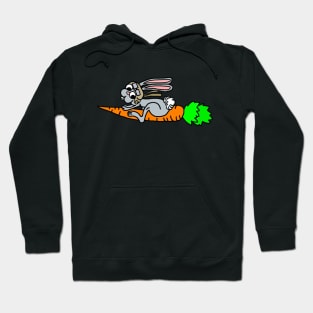 Race Carrot Driving Rabbit Hoodie